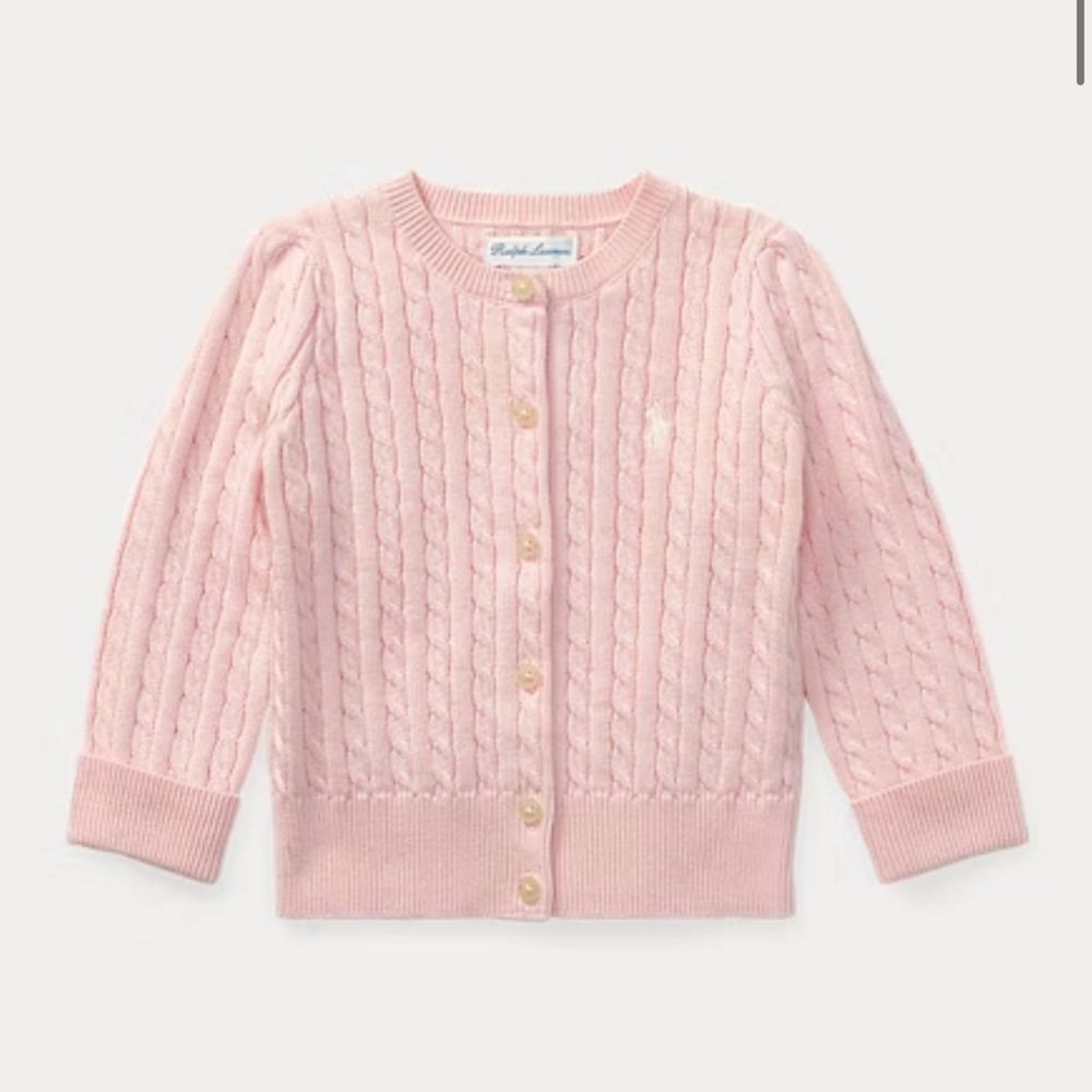 Ralph Lauren Light Pink Cable Knit Sweater